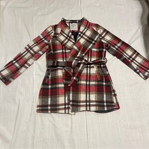 Allegra K Plaid Coat